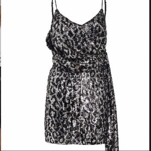 SAYLOR sequin mini dress with sash